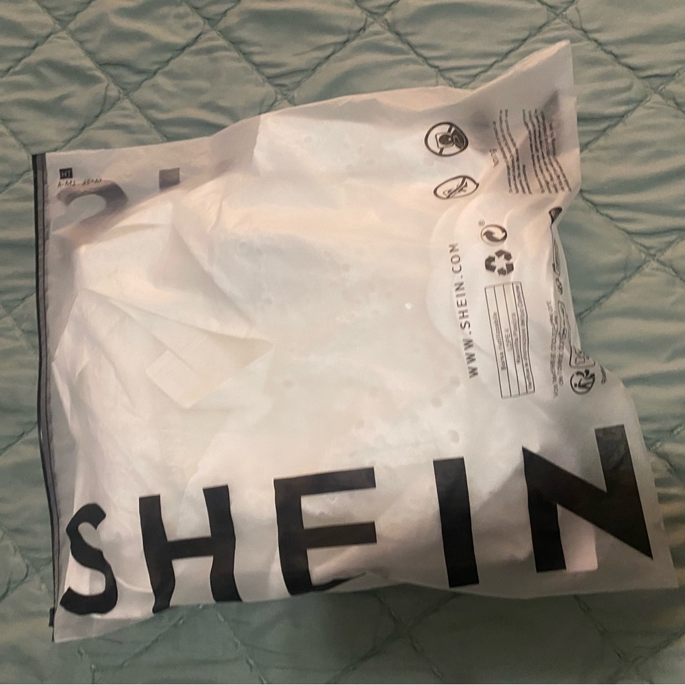 SHEIN White Eyelet Lace Fabric